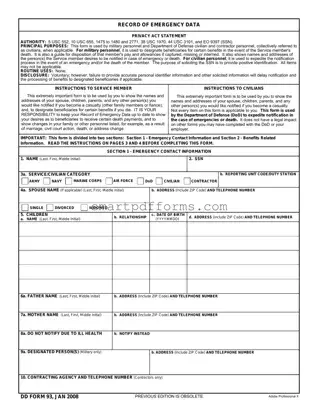 Blank DD 93 PDF Template