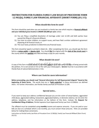 Blank Family Law Financial Affidavit 12 902 B PDF Template