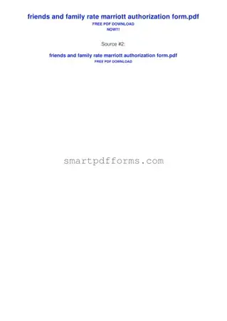 Blank Family Marriott Friends PDF Template