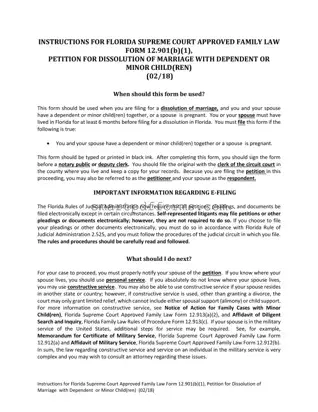 Blank Florida Divorce Decree PDF Template