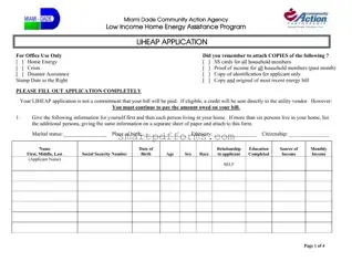 Blank Fl Miami Liheap Application PDF Template