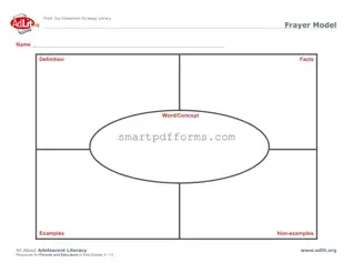 Blank Frayer Model Editable PDF Template