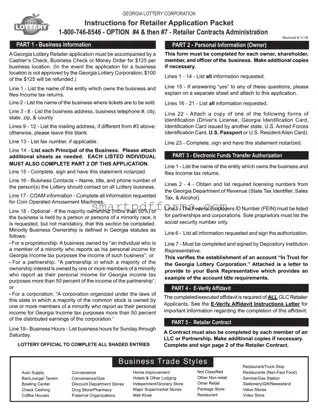 Blank Ga Lottery Application PDF Template