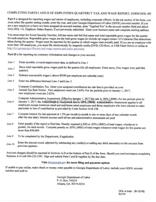 Blank Ga Tax Wage Report PDF Template