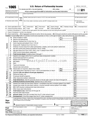 Blank IRS 1065 PDF Template