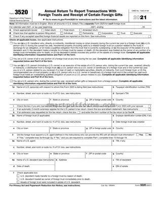 Blank IRS 3520 PDF Template