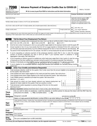 Blank IRS 7200 PDF Template