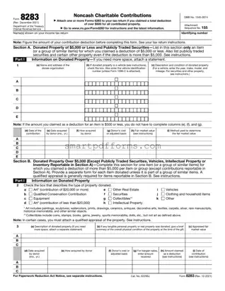 Blank IRS 8283 PDF Template