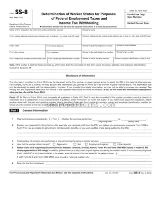 Blank IRS SS-8 PDF Template