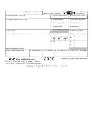 Blank IRS W-2 PDF Template