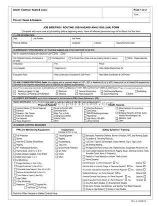 Blank Job Briefing PDF Template