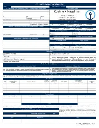Blank Kuehne Nagel Eei PDF Template