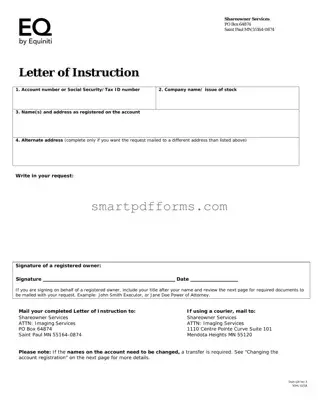 Blank Letter Of Instruction PDF Template