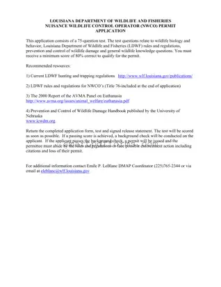 Blank Louisiana Nwco Test PDF Template