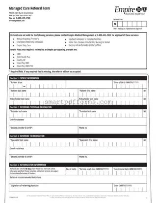 Blank Empire Referral PDF Template