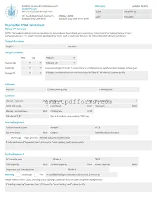 Blank Manual J PDF Template
