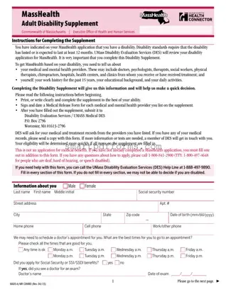 Blank Masshealth PDF Template