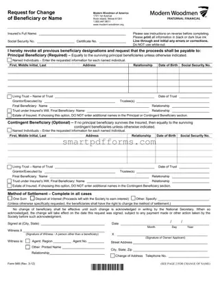 Blank Modern Woodmen 948 PDF Template