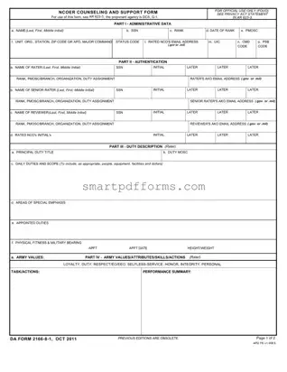 Blank Da 2166 8 1 PDF Template