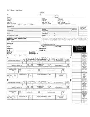 Blank Ncpdp Billing PDF Template