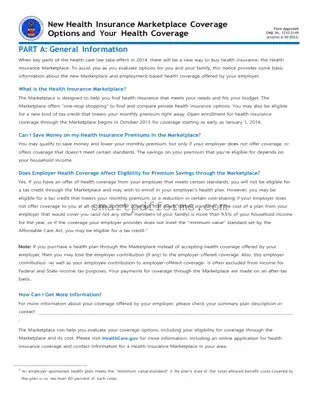 Blank New Health Marketplace Coverage PDF Template