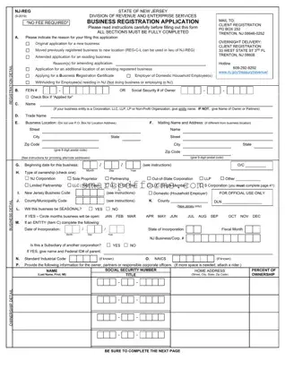 Blank Nj Reg PDF Template