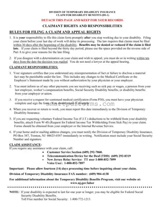 Blank Nj Temporary Disability PDF Template