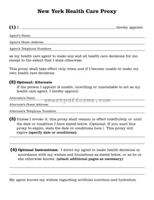 Blank Ny Health Proxy PDF Template