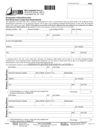 Blank Nycers F501 PDF Template