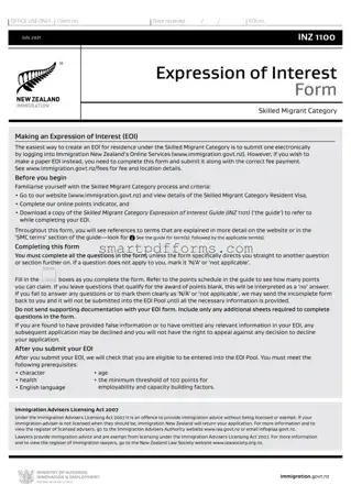 Blank Nz Expression Interest PDF Template