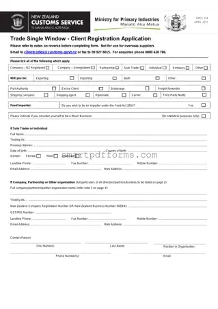 Blank Nzcs 224 PDF Template