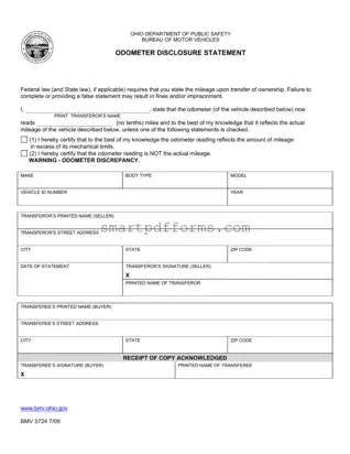 Blank Ohio Department Of Public Safety PDF Template
