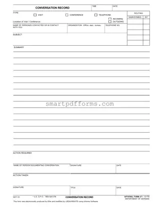 Blank Optional 271 PDF Template