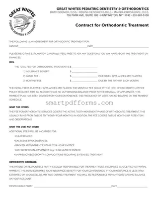 Blank Orthodontics Contract PDF Template