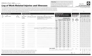 Blank Osha 300 PDF Template