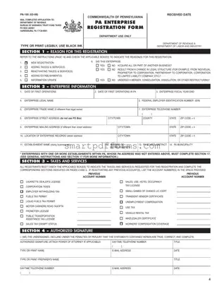 Blank Pennsylvania Pa 100 PDF Template