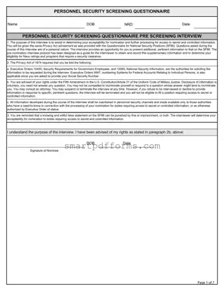 Blank Pssq PDF Template