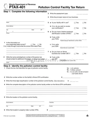 Blank Ptax 401 PDF Template