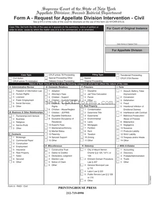Blank Request Appellate PDF Template
