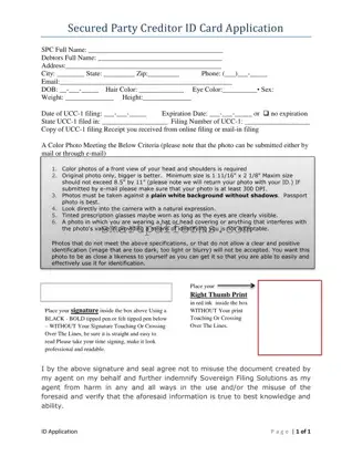 Blank Secure Party Creditor PDF Template