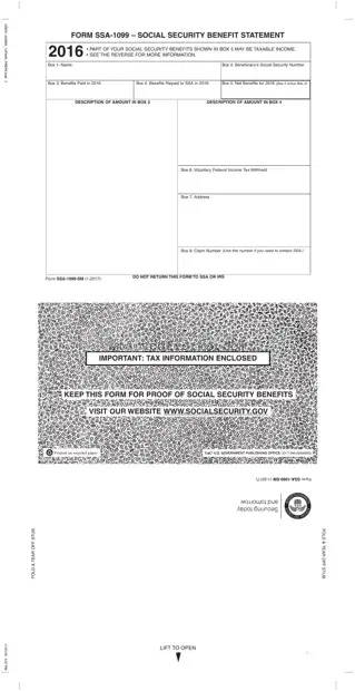 Blank Ssa 1099 PDF Template