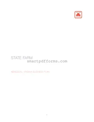 Blank State Farm Insurance Business Plan PDF Template