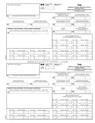Blank T4A PDF Template