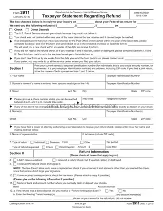 Blank IRS 3911 PDF Template
