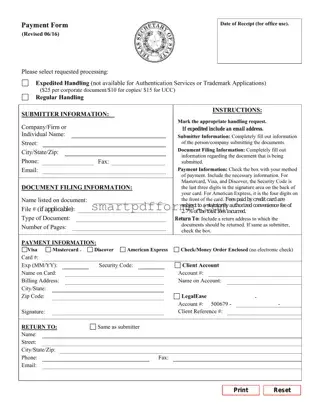 Blank Texas Sos Payment 807 PDF Template