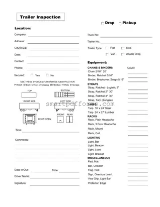 Blank Trailer Inspection PDF Template