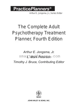 Blank Treatment Planner PDF Template