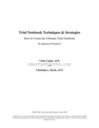 Blank Trial Notebook PDF Template
