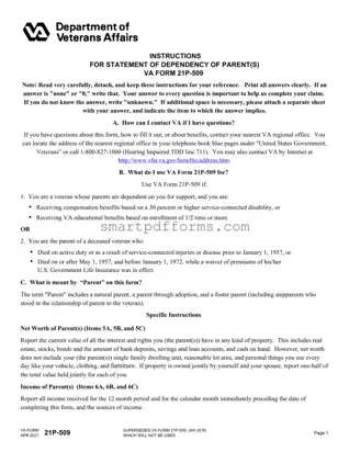 Blank Va 21 509 PDF Template