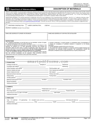 Blank Va 26 1852 PDF Template